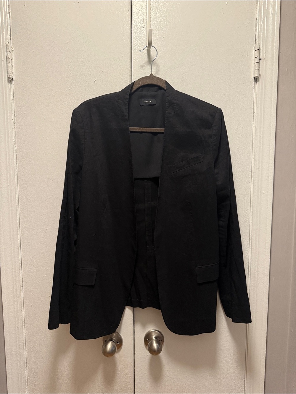 Theory Black Open-Front Blazer